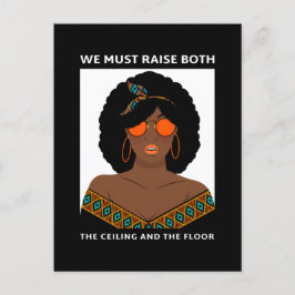 Postal Elevar el techo del suelo BLM Derechos de la mujer