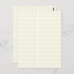 Postal Elevar tu espacio con geométrico blanco y dorado