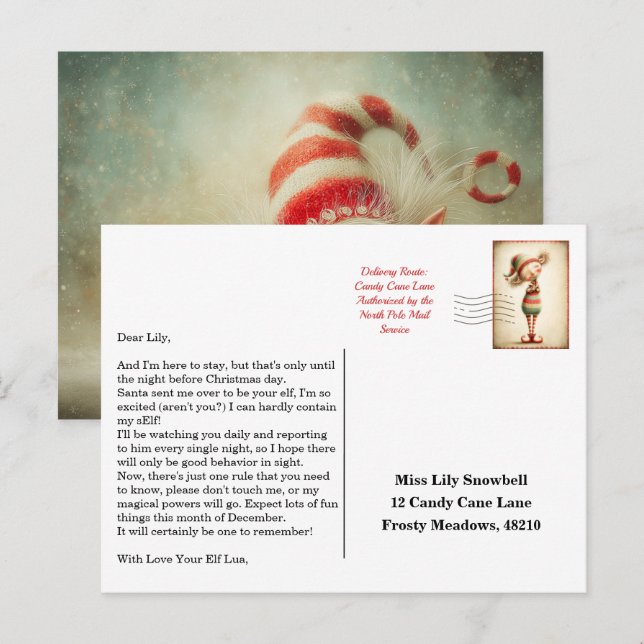 Postal Elf Arrival Letter | North Pole Welcome Message (Anverso / Reverso)