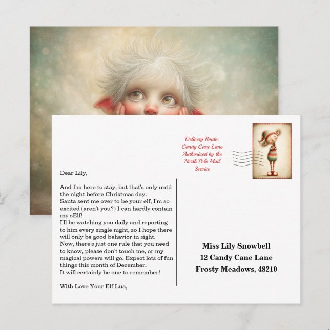 Postal Elf Arrival Letter | North Pole Welcome Message (Anverso / Reverso)