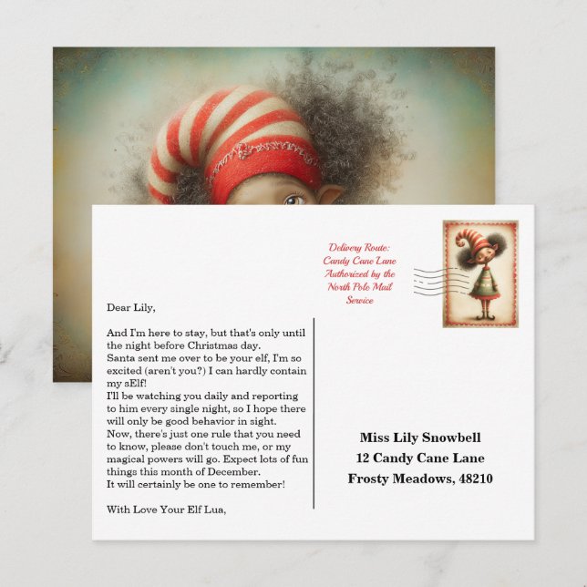 Postal Elf Arrival Letter | North Pole Welcome Message (Anverso / Reverso)