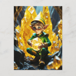 Postal Elf Holding Crystall amarillo
