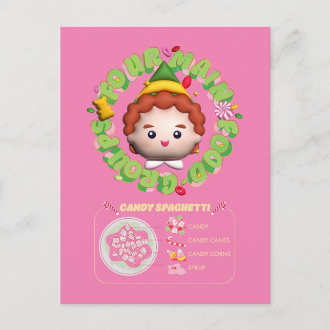 Postal Elf la película | Cuatro grupos principales de ali (Anverso)