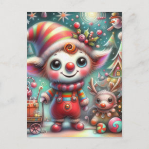 Postal Elf Navidades Adorables Mal
