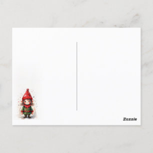Postal Elf. Navidades de corte de diseño