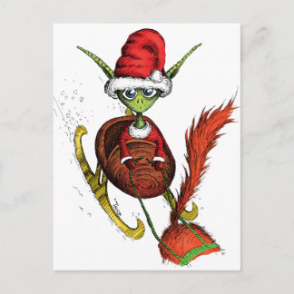 Postal Elf Riding Sleigh