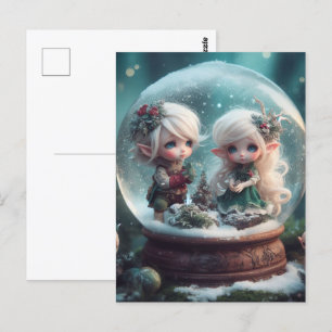 Postal Elf Snowglobe