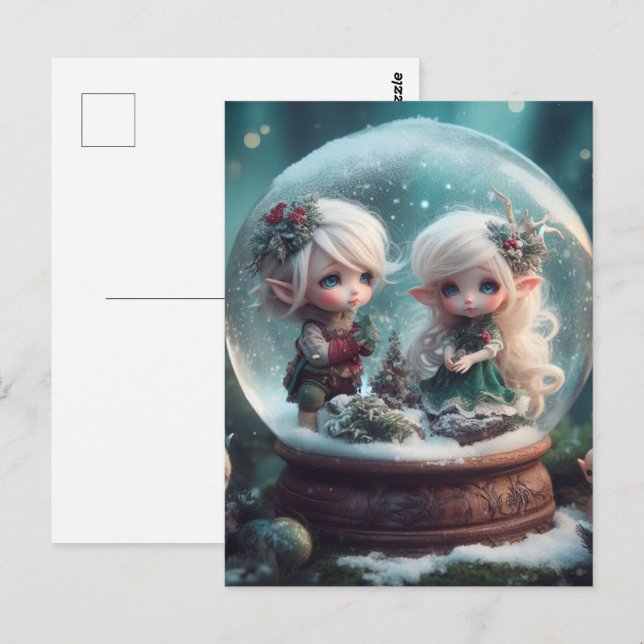 Postal Elf Snowglobe (Anverso / Reverso)