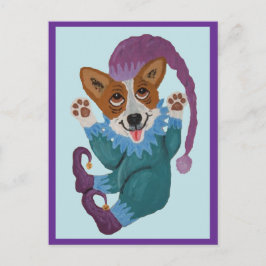 Postal Elfo Corgi