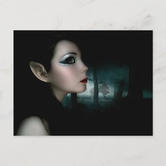 Postal Elfo nocturno (Anverso)