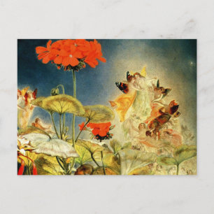 Postal "Elfos y hadas, un sueño nocturno de verano"