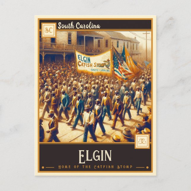 Postal Elgin, Carolina del Sur | Vintage (Anverso)