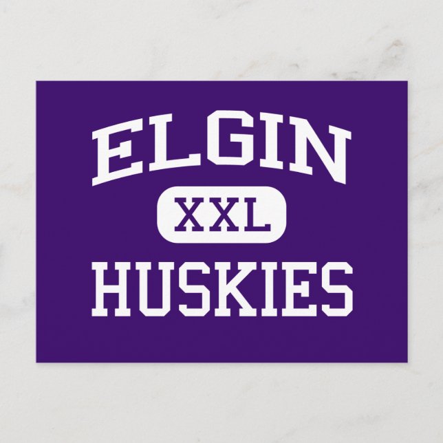 Postal Elgin - Huskies - Escuela Secundaria Elgin Oregon (Anverso)