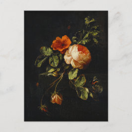 Postal Elias van den Broeck, Vida fija con Rosas
