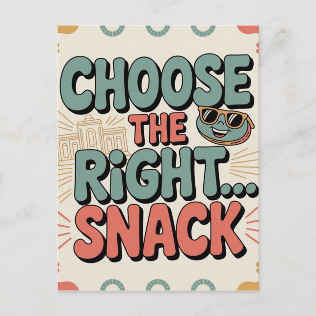Postal Elige el Snack Correcto (Anverso)