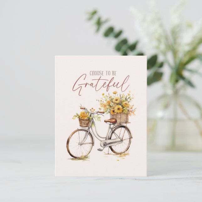 Postal Elige Ser Agradecido (Anverso de pie)