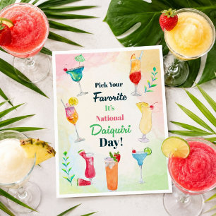 Postal Elige tu día nacional favorito del Daiquiri 19 de