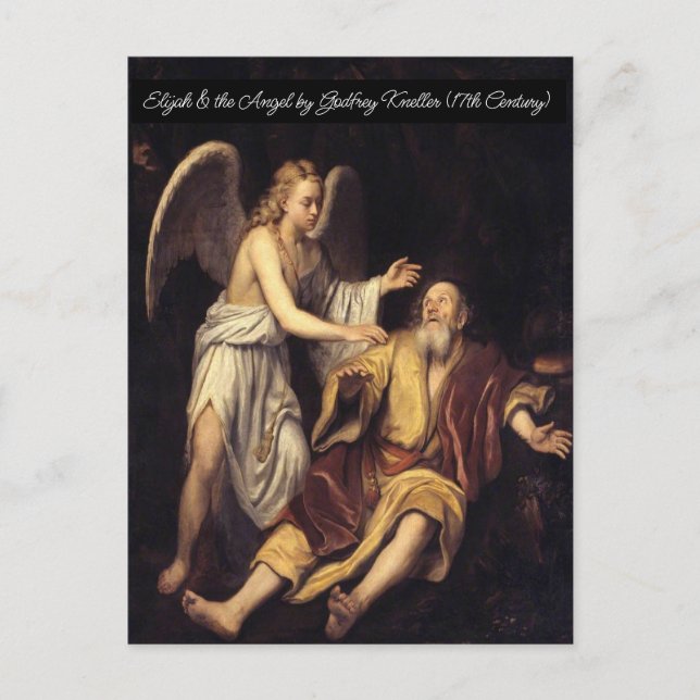 Postal Elijah y el Ángel (Anverso)