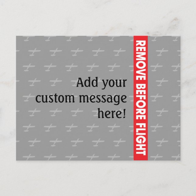 Postal Eliminar antes del vuelo - Avance (Anverso)