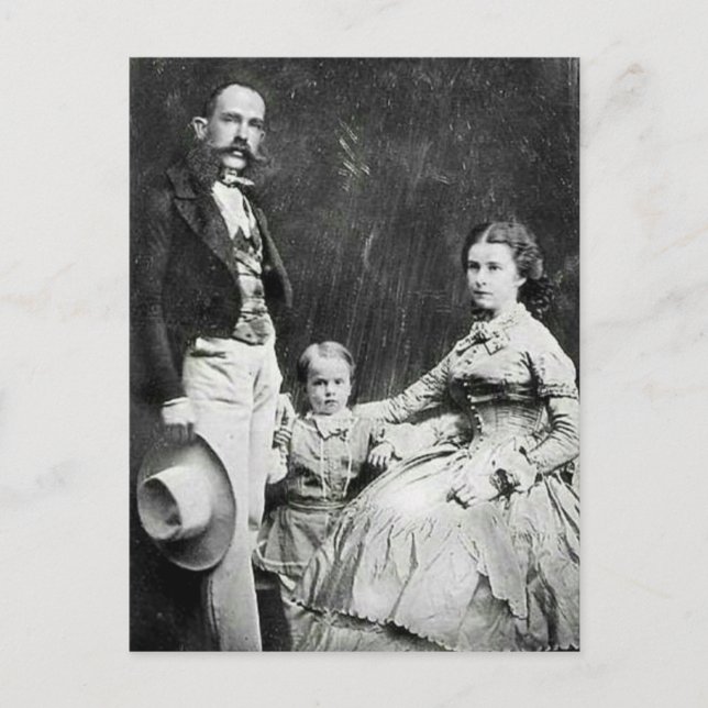 Postal Elisabeth de Austria - Sissi, FJ y Rudolf (Anverso)
