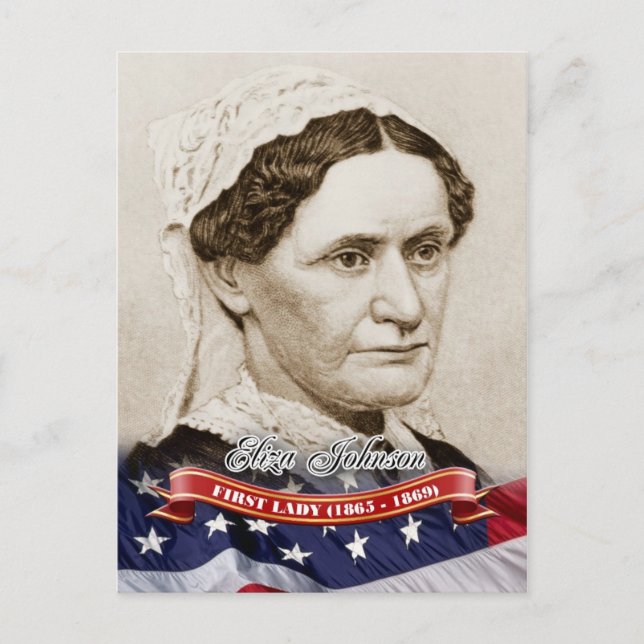 Postal Eliza Johnson, Primera Dama de los Estados Unidos (Anverso)