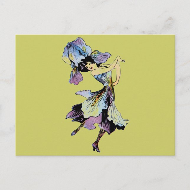Postal Elizabeth Gordon Iris Flower Fairy (Anverso)