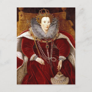 Postal Elizabeth I Red Robes