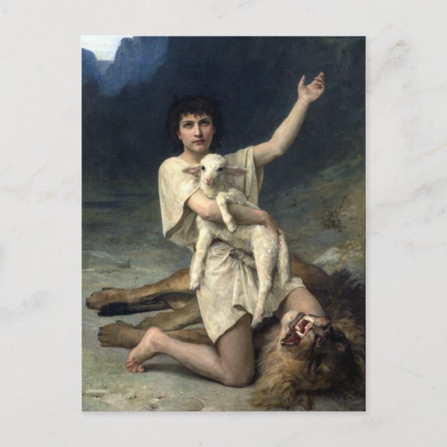 Postal Elizabeth Jane Gardner David the Shepherd (Anverso)