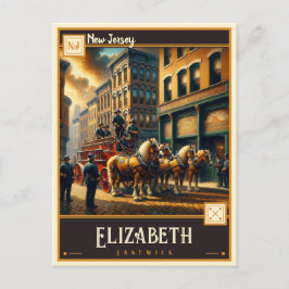 Postal Elizabeth, Nueva Jersey | Antiguo