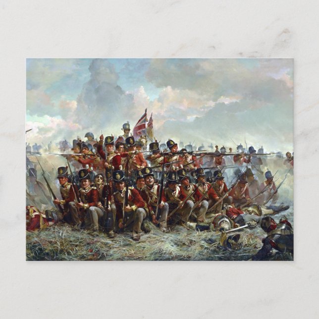Postal Elizabeth Thompson El 28 Regimiento en Quatre (Anverso)