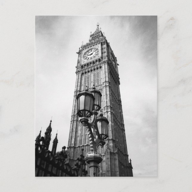 Postal Elizabeth Tower Westminster, London UK Postcard (Anverso)