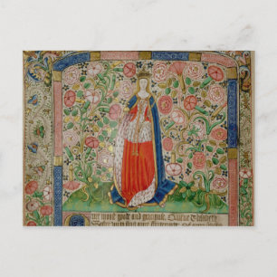Postal Elizabeth Woodville Reina Consorte del Rey