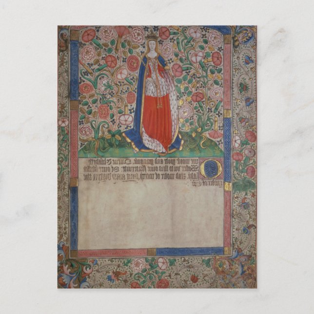 Postal Elizabeth Woodville Reina Consorte del Rey Edward (Anverso)