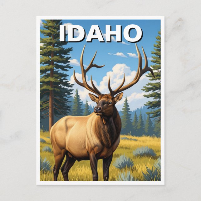 Postal Elk en Idaho (Anverso)