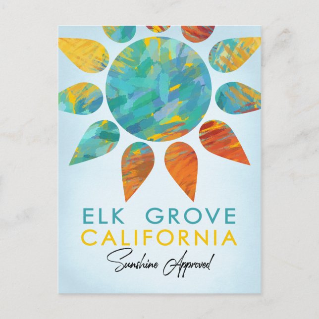 Postal Elk Grove California Sunshine Travel (Anverso)