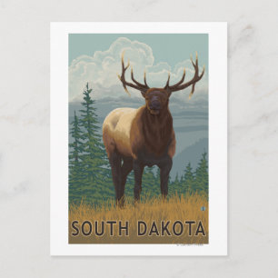 Postal Elk Scene South Dakota