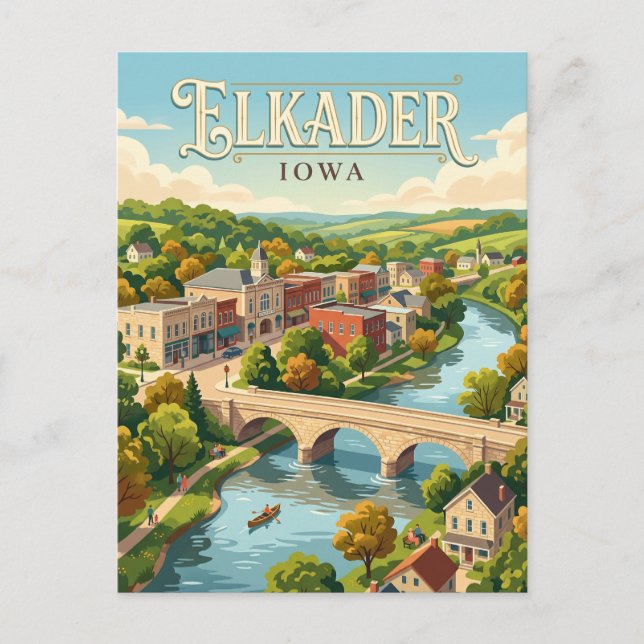 Postal Elkader, Iowa (Anverso)