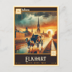 Postal Elkhart, Indiana Vintage
