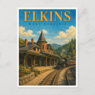 Postal Elkins Virginia Occidental Depot Histórico GeoSaga