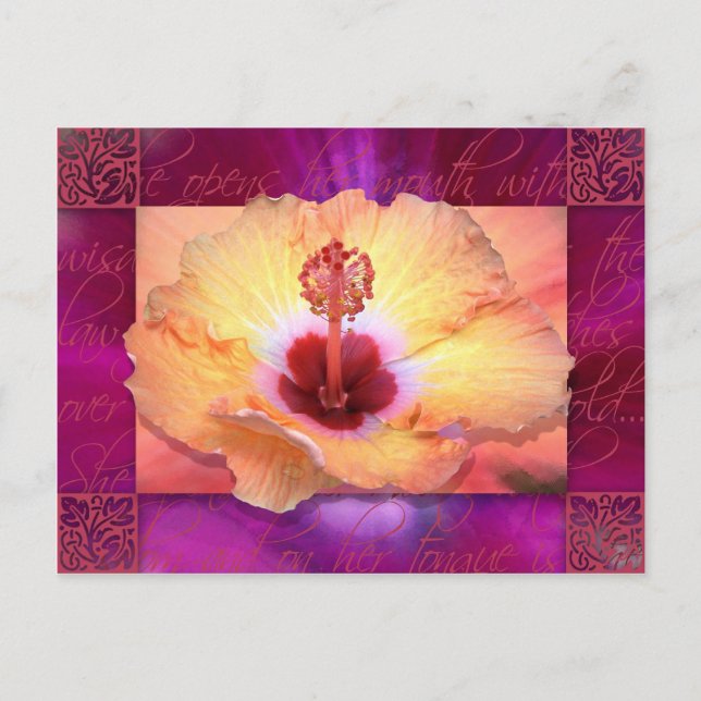 Postal Ella Abre su Boca con Sabiduría (Anverso)