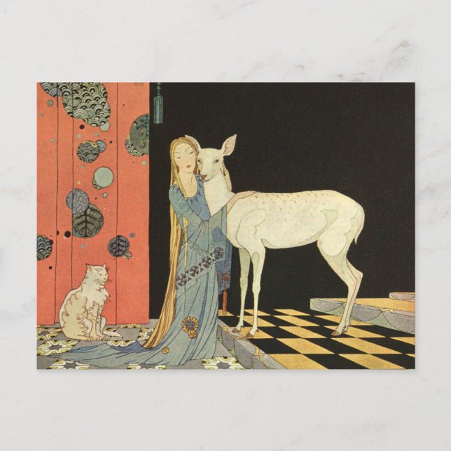 Postal Ella arrojó sus brazos alrededor del cuello de Bon (Anverso)