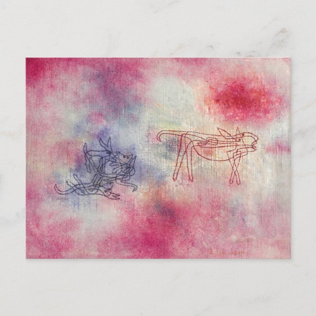 Postal Ella Bellows, we Play, 1928 de Paul Klee (Anverso)