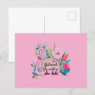 Postal Ella Creía Que Podía, Así Que Ella Cisó Con Flor