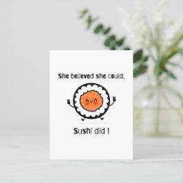 Postal Ella Creía Que Podía Sushi Puns De Palabras Divert