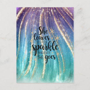 Postal Ella Deja Un Poco De Brillo Lujo Glitter