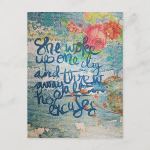 Postal Ella Despertó Un Día No Más Excusa Al Collage