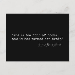 Postal Ella es demasiado aficionada a los libros.