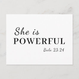Postal Ella es Fuerte Proverbios 31:25 Diseño