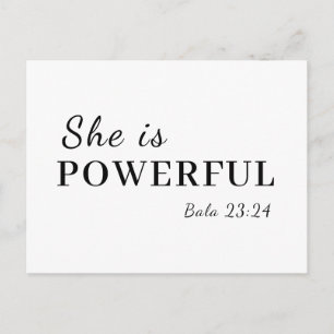 Postal Ella es Fuerte Proverbios 31:25 Diseño