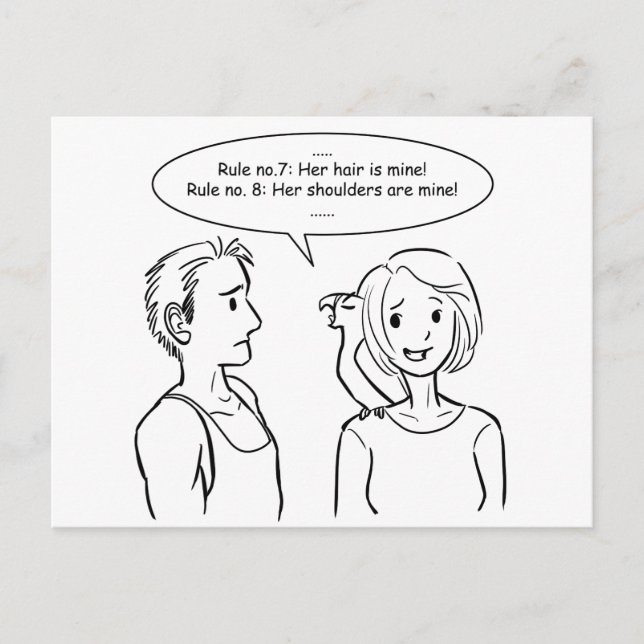 Postal Ella es mía (Anverso)